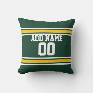 Sports Team Football Jersey Custom Name Number Throw Pillow