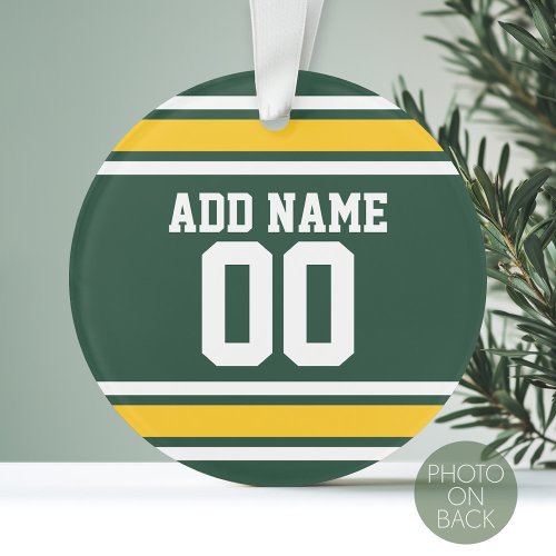 Sports Team Football Jersey Custom Name Ornament