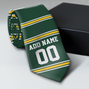 Sports Team Football Jersey Custom Name Tie