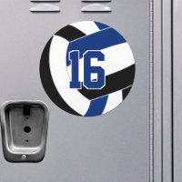 sports team gifts blue black volleyball locker or