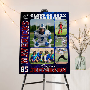Sports Team High School Senior Day Picture Collage Foam Board