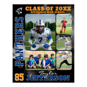 Sports Team High School Senior Picture Collage Poster