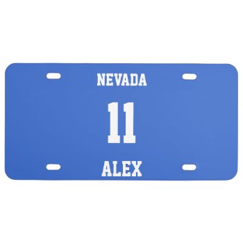 Sports Team Jersey Personalizable Asparagus License Plate by Kullaz at Zazzle