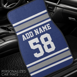 Sports Team Jersey with Custom Name and Number Car Floor Mat