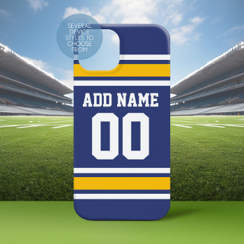 Sports Team Jersey With Custom Name And Number Case-mate Iphone 14 Pro Max Case by MyRazzleDazzle at Zazzle