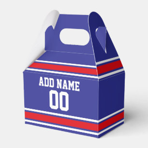 Sports Team Jersey with Custom Name and Number Favor Boxes