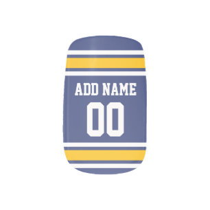 Sports Team Jersey with Custom Name and Number Minx Nail Wraps