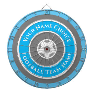 Sports Team Personalised in Light Sky Blue Dart Board