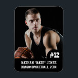 Sports Team Player (3"x4"in) Photo Magnet<br><div class="desc">Custom (3" x 4" in) team sports magnets! Add your photo, player number, name, team, and year, if it fits. Make them for the team and your fans. Ideal for any sport or activity, especially baseball, softball, tee ball, little league, volleyball, football, soccer, track and field, gym sports, or any...</div>