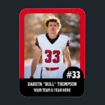 Sports Team Player (3"x4"in) Photo Magnet<br><div class="desc">Custom (3" x 4" in) team sports magnets! Add your photo, player number, name, team, and year, if it fits. Make them for the team and your fans. Ideal for any sport or activity, especially baseball, softball, tee ball, little league, volleyball, football, soccer, track and field, gym sports, or any...</div>
