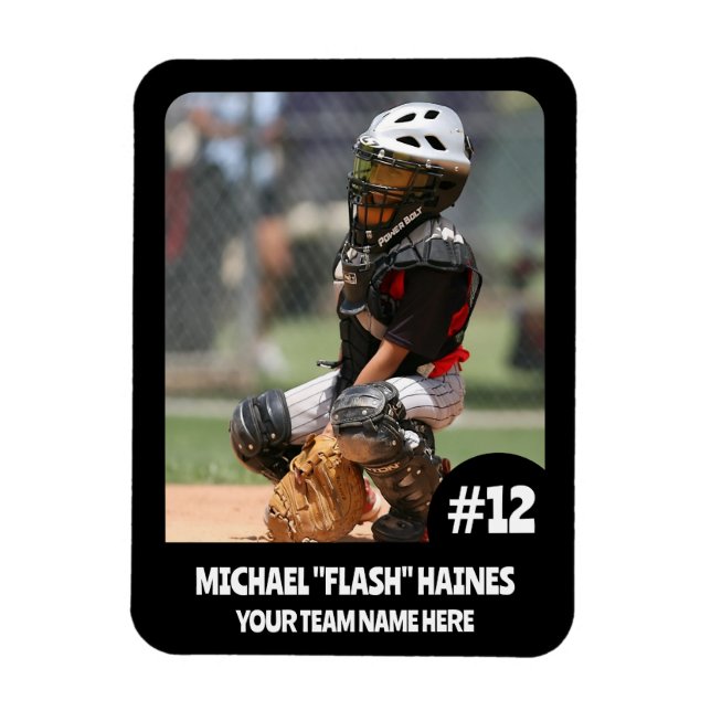 Sports Team Player (3"x4"in) Photo Magnet (Vertical)