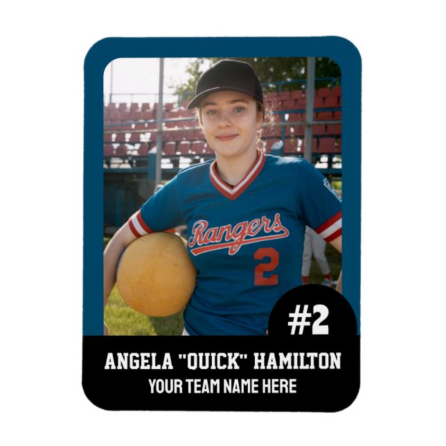 Sports Team Player (3"x4"in) Photo Magnet (Vertical)