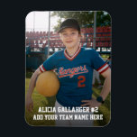 Sports Team Player (3"x4"in) Photo Magnet<br><div class="desc">Custom (3" x 4" in) team sports magnets! Add your photo, player number, name, team, and year, if it fits. Make them for the team and your fans. Ideal for any sport or activity, especially baseball, softball, tee ball, little league, volleyball, football, soccer, track and field, gym sports, or any...</div>