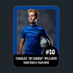 Sports Team Player (3"x4"in) Photo Magnet<br><div class="desc">Custom (3" x 4"in) team sports magnets! Add your photo, player number, name, team, and year, if it fits. Make them for the team and your fans. Ideal for any kind of sport or activity, especially baseball, softball, tee ball, little league, volleyball, football, soccer, track and field, gym sports, or...</div>