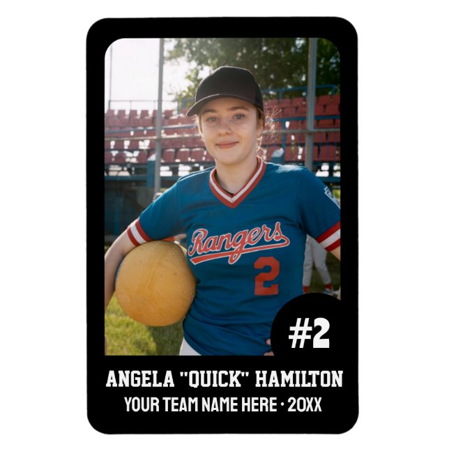 Sports Team Player (4"x6"in) Photo Magnet (Vertical)