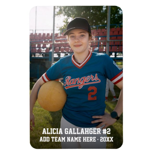 Sports Team Player (4"x6") Photo Magnet (Vertical)