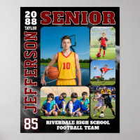 Sports Team Player Senior Night Photo Collage