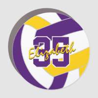 sports team purple gold volleyball locker or