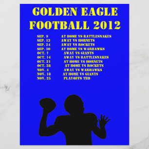Sports team schedule flyer