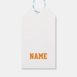 Sports Team School Colors NAME Coach Modern Fun Gift Tags