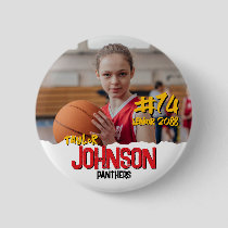 Sports Team Senior Night Custom Color Photo Button