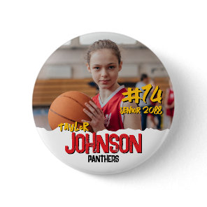 Sports Team Senior Night Custom Color Photo Button