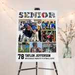 Sports Team Senior Night Player Photo Collage Foam Board<br><div class="desc">Personalized senior sports photo collage for athlete and player. This customizable photo gift is perfect for senior night, sports award banquet or birthday gift for your athlete son, daughter or student. It's a great way to display precious moments and memories from their sports games. The poster features a collage of...</div>