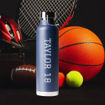 Sports Team Water Bottle<br><div class="desc">Sports team number and name</div>