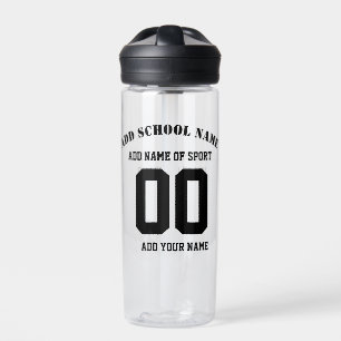 Sports Team Water Bottle, BPA Free Personalized Bottle