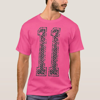 Sports TeamNumber 11Year 2011Midnight Black T-Shirt