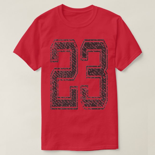 Sports TeamNumber 23Year 2023Midnight Black880 T-Shirt (Design Front)