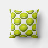 sports tennis balls throw pillow (Back)