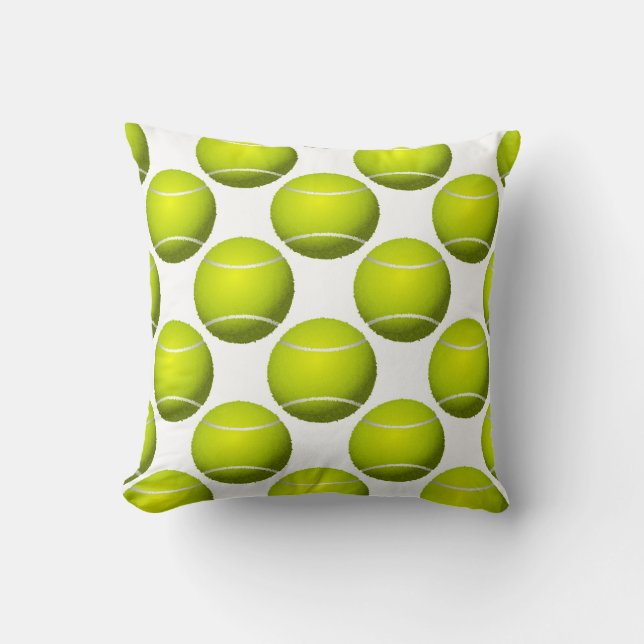 sports tennis balls throw pillow (Front)