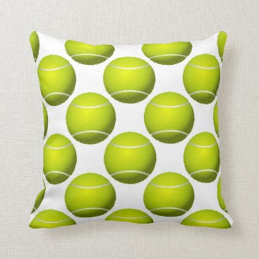 sports tennis balls throw pillow