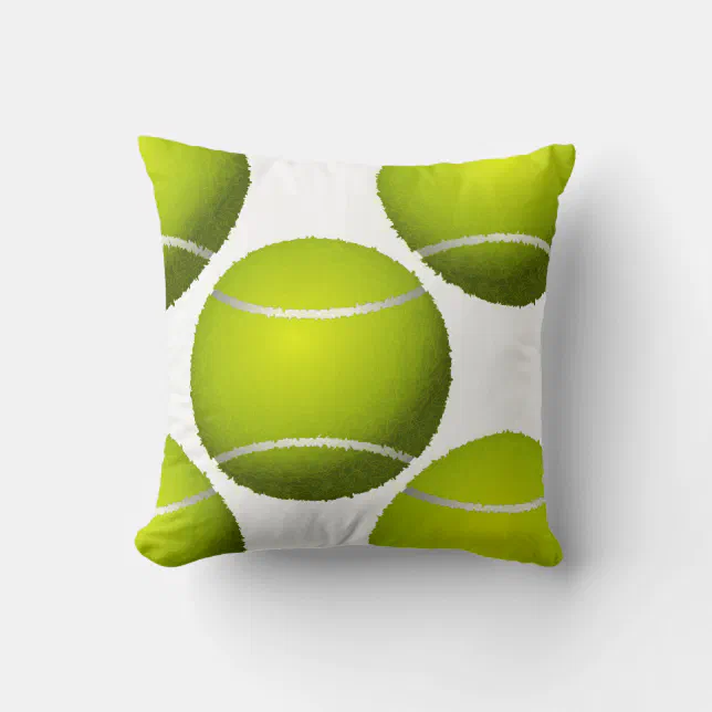 sports tennis balls throw pillow Zazzle