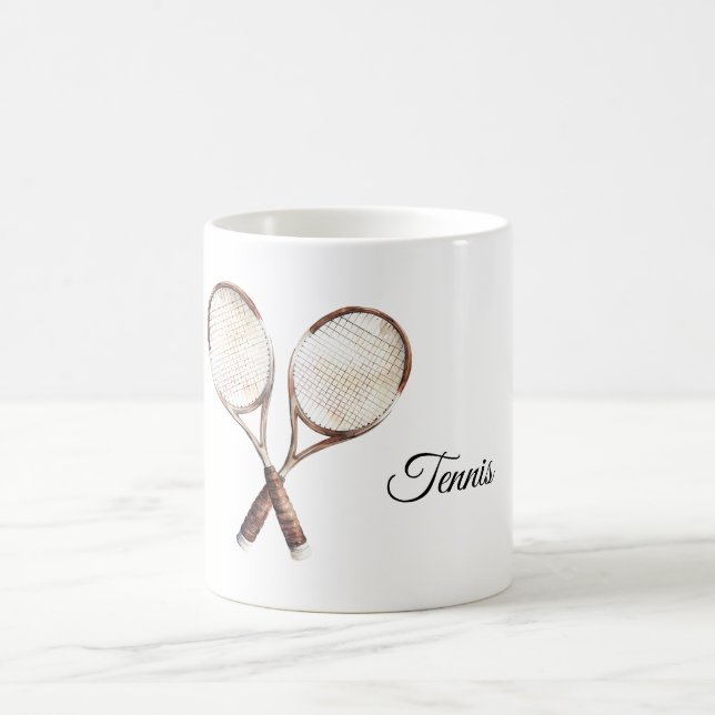 Sports Tennis Rackets Coffee Mug (Center)