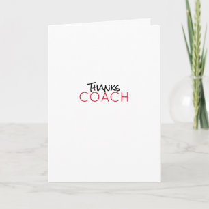 Sports THANKS COACH Team colors Modern Card