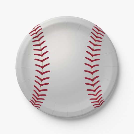 Sports Theme Baseball Birthday Paper Plates | Zazzle.com