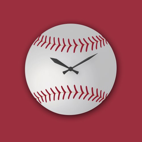 Sports Theme Baseball Wall Clock