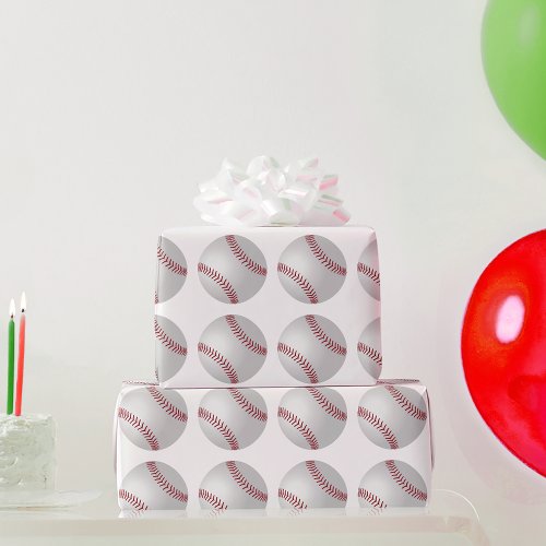 Sports Theme Baseball Wrapping Paper