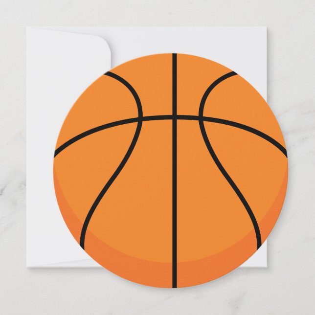 Sports Theme Basketball Party Invitation (Front)