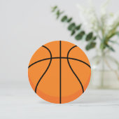Sports Theme Basketball Party Invitation (Standing Front)