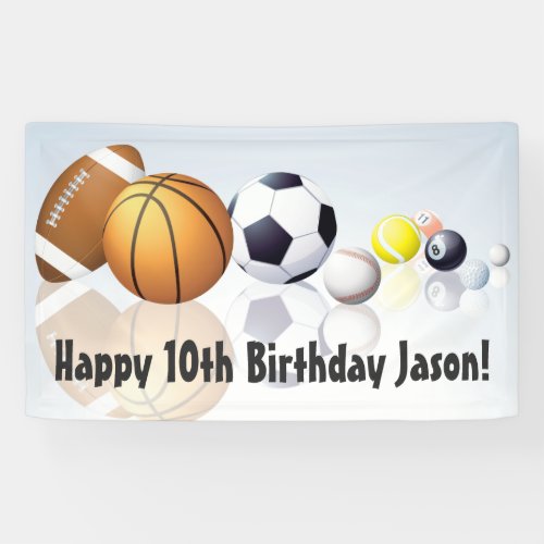 Sports Theme Birthday Banner