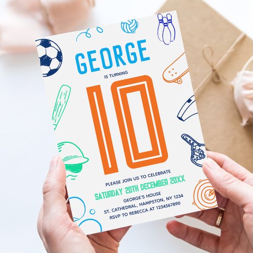 Sports Theme Boys Modern Birthday Party