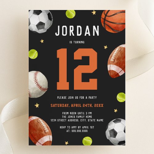 Sports Theme Boys Modern Birthday Party 