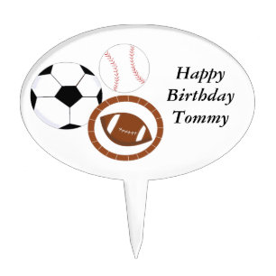 Sports Theme Cake Topper