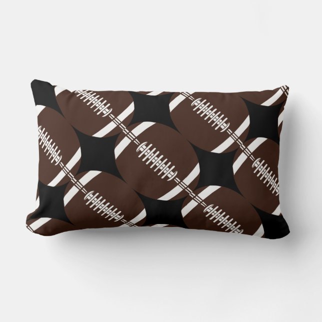 Sports theme Football Pattern Lumbar Pillow (Front)