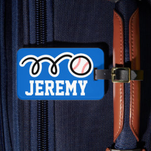 Sports theme luggage tag   baseball design