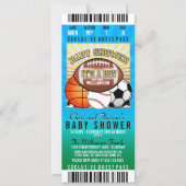 Sports Theme Party Baby Shower Invitation (Front)