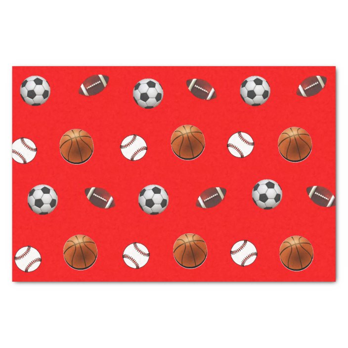 sports theme tissue paper